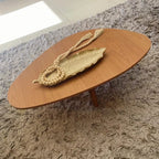 Colar de Mesa Decorativo com Cantos de Madeira Natural – Estilo Boho Chic