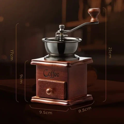 Moedor de Café Vintage Manual – Madeira & Aço Inox