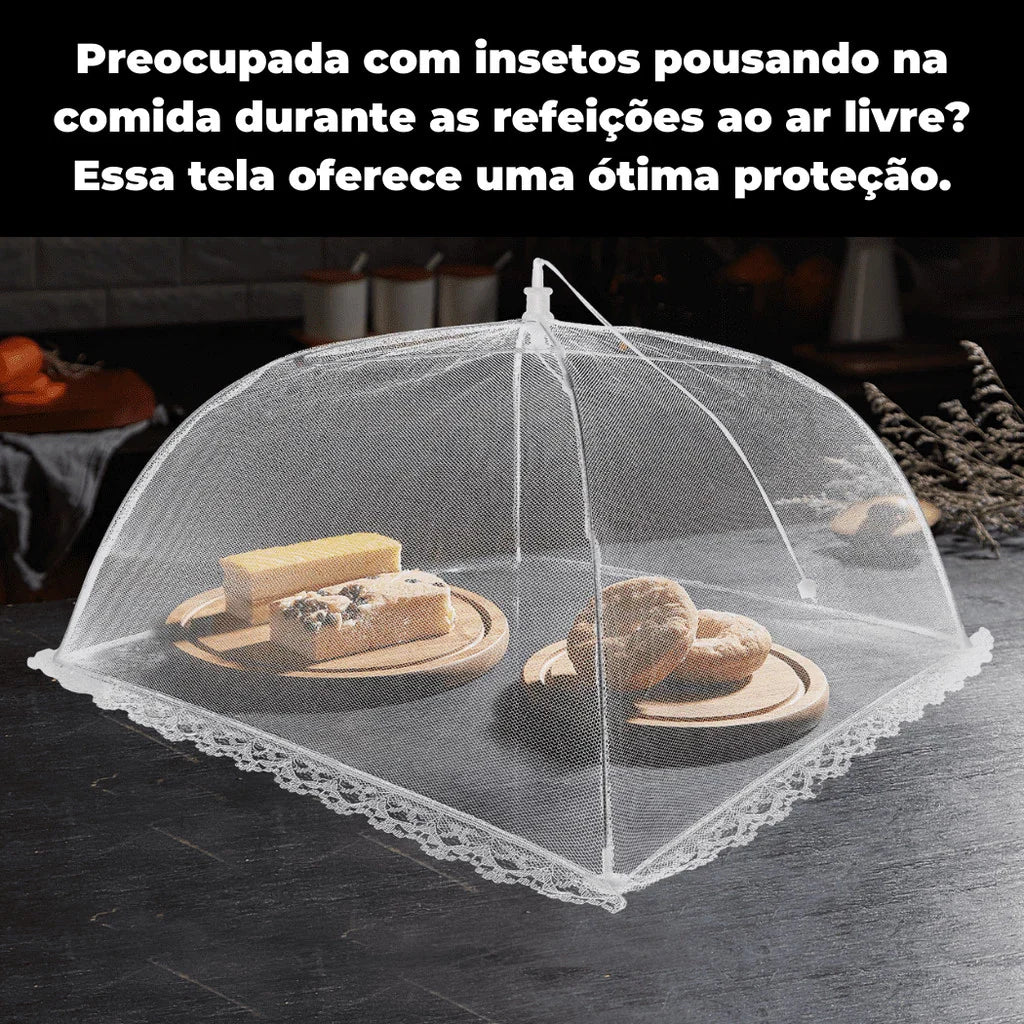 Tela Protetora Dobrável para Alimentos –  Lar Equipado Proteção e Praticidade em 2 Unidades