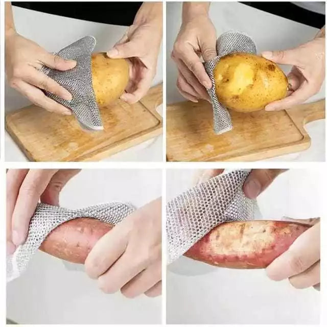 Pano de Limpeza Metálico Multiuso 10 unidades - Remove Gordura sem Riscar e Dá brilho Imediato