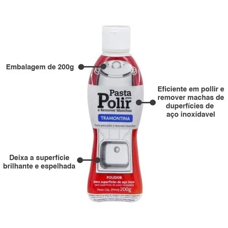 Kit Brilho Premium para Inox - Limpeza, Conservação e Brilho Impecável