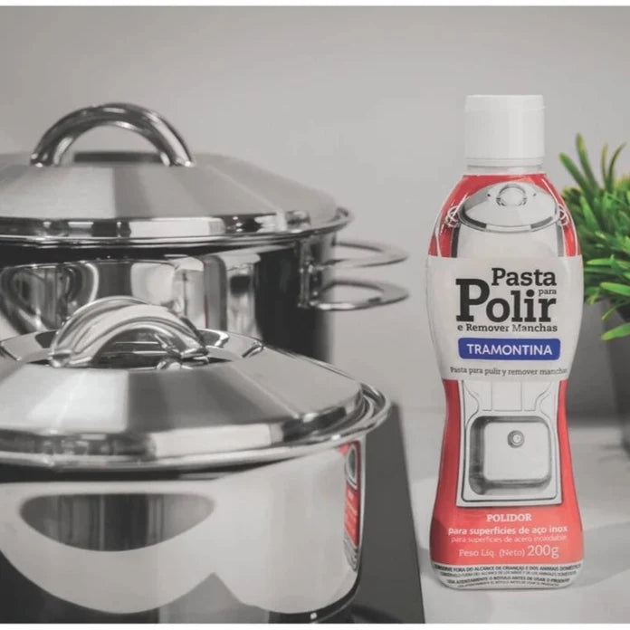 Pasta para Polir Inox Tramontina 200g - Inox Como Novo em Minutos