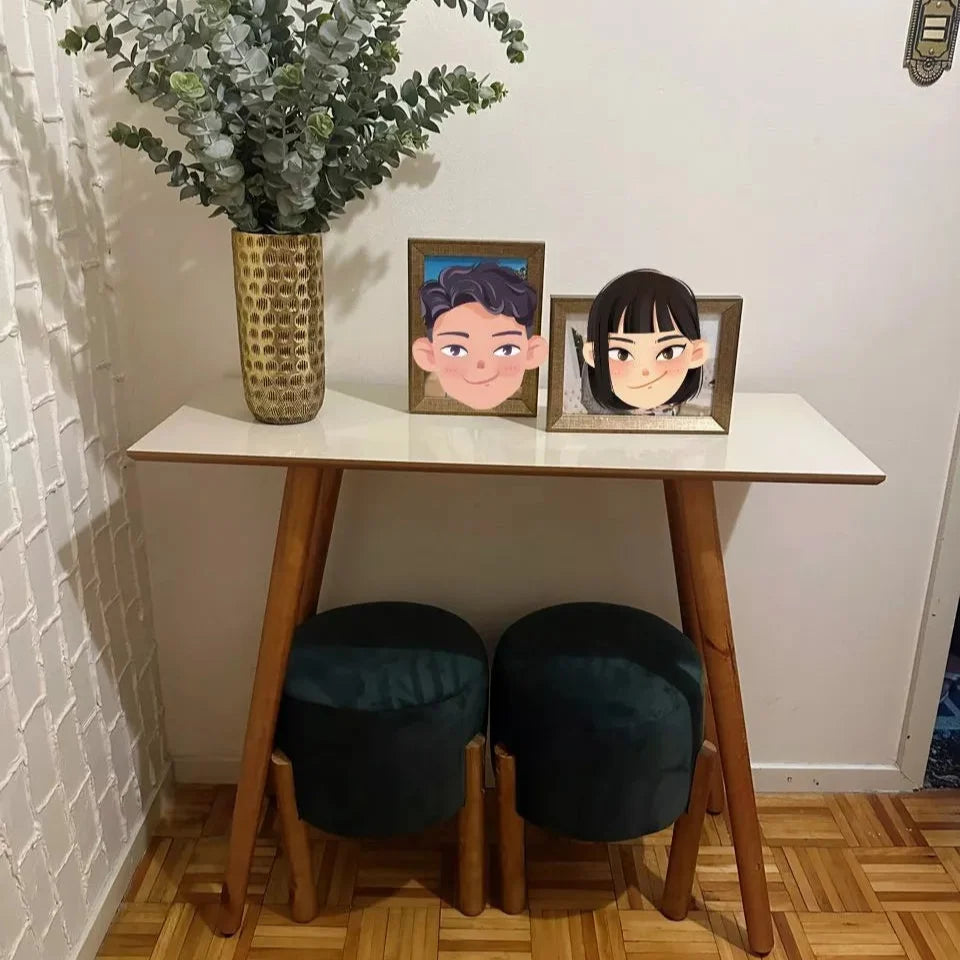 Puffs Redondos Estofados em Suede para Quarto e Sala 2 unid. — Elegância e Conforto para Seu Lar