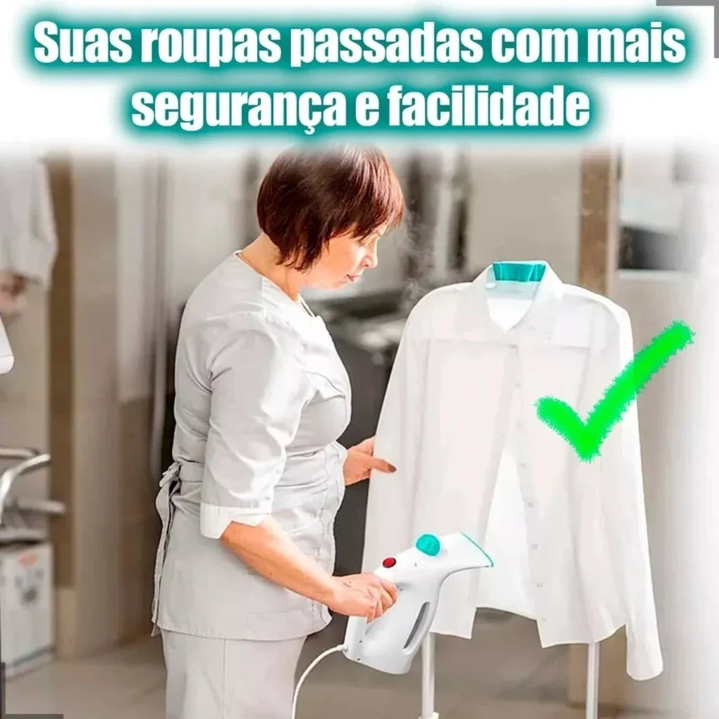 Passadeira a Vapor Portátil Premium 800W – Roupas Impecáveis em Minutos, Ideal para Viagens