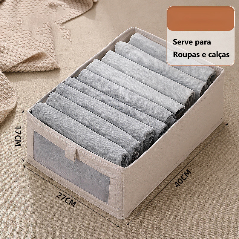 Organizador De Guarda-Roupa de Tecido Dobrável e Resistente Para Roupas