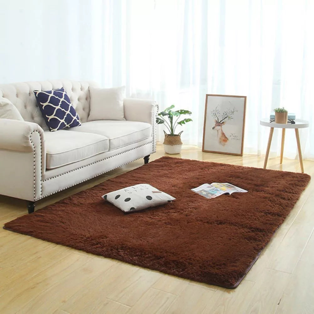 Tapete Peludo para Sala  3,00 x 2,00 Mt   – Macio, Antiderrapante e Aconchegante