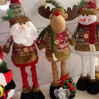 Trio Encantado de Natal – Papai Noel, Boneco de Neve e Alce Decorativos